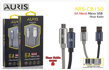 Auris CB150 6A Micro Metal Hasır Kablo